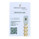 14ct Yellow Gold Monaco Curb Classic Cubic Zirconia Pave Lock Bracelet 9"