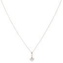 9ct Yellow Gold Cubic Zirconia Four Stone Pendant and Chain 18"