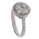 18ct White Gold Brilliant Cut 0.80ct Diamond Cluster Ring