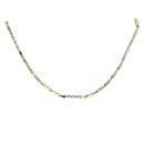 14ct Yellow And White Gold Twist Bar 24" Chain