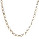 9ct Yellow Gold Patterned And Plain Belcher Chain 34"