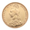 1890 Victoria Old Head UK Jubilee Head Full Sovereign Coin
