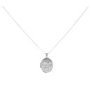 Silver Rose Mum Locket and Chain 18" By Icesia