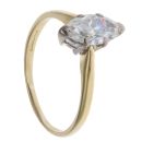 18ct Yellow Gold Moissanite Solitaire Ring