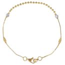 22ct Yellow and White Gold Twisted Junction Fancy Bracelet 7"