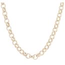 9ct Yellow Gold Patterned And Plain Belcher Chain 26"