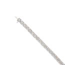 9ct White Gold 6.50ct Diamond Tennis Bracelet 7"
