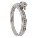 18ct White Gold 0.25ct Brilliant Cut Diamond Cluster Ring
