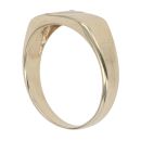 9ct Yellow Gold 0.05ct Brilliant Cut Diamond Trilogy Signet Ring