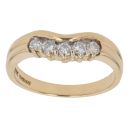 18ct Yellow Gold 0.30ct Brilliant Cut Diamond Wishbone Ring