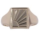 9ct Yellow Gold Sunshine Edge Signet Ring