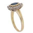 18ct Yellow Gold 0.60ct Diamond and Sapphire Cluster Ring