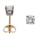 18ct Yellow Gold 1.10ct Brilliant Cut Diamond Solitaire Stud Earrings