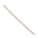 9ct Yellow Gold Cubic Zirconia Triple Row Tennis Bracelet