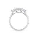 9ct White Gold 2.50ct Mixed Shape Trilogy Lab Grown Diamond Ring (Emerald And Round Cuts) Lab Grown