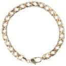9ct Yellow Gold Double Curb Bracelet 8"