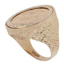 9ct Yellow Gold 1910 Edward VII UK Full Sovereign Coin Ring