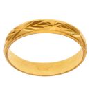22ct Yellow Gold Patterned 3.6mm Wedding Band