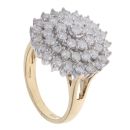 18ct Yellow Gold 2.00ct Brilliant Cut Diamond Cluster Ring