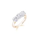 9ct Yellow Gold 2.00ct Lab Grown Diamond Trilogy Ring Lab Grown
