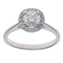 18ct White Gold 0.86ct Brilliant Cut Diamond Cluster Ring