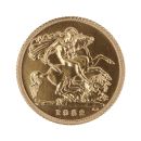 1982 Elizabeth II Decimal Portrait UK Half Sovereign Coin
