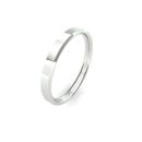 18ct White Gold Soft Chamfered Edge Wedding Band 2.5mm