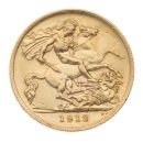 1912 George V Large Head UK Half Sovereign Coin