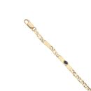 18ct Yellow Gold Sapphire Fancy Bracelet 7"