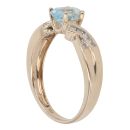 9ct Yellow Gold 0.13ct Diamond And Created Topaz