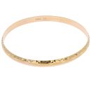 14ct Yellow Gold Patterned Bangle