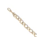 9ct Yellow Gold Cubic Zirconia Belcher Bracelet 8"