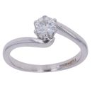 18ct White Gold 0.33ct Brilliant Cut Diamond Solitaire Ring