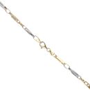 14ct Yellow And White Gold Belcher And Bar Chain 24"