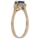18ct Yellow Gold 0.15ct Diamond and Sapphire Ring