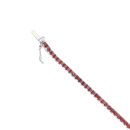 18ct White Gold Garnet Bracelet 7"