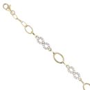 14ct Yellow Gold Cubic Zirconia Infinity Bracelet 8"