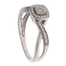 9ct White Gold 0.25ct Brilliant Cut Diamond Cluster Ring