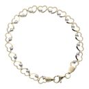 14ct Yellow & White Gold Child's Heart 6" Bracelet