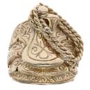 9ct Yellow Gold Patterned Saddle Ring