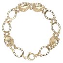 9ct Yellow Gold Fancy Horse Bracelet 8"