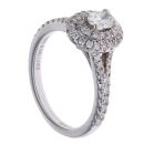 Vera Wang 18ct White Gold 0.75ct Oval and Brilliant Cut Diamond and Sapphire Cluster Ring