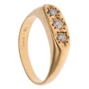 18ct Yellow Gold 0.40ct Diamond Trilogy Signet Ring