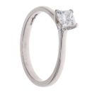 Platinum 0.50ct Princess Cut Diamond Solitaire Ring