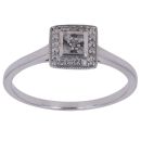 9ct White Gold 0.10ct Diamond Cluster Ring