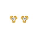 22ct Yellow Gold Baby Cubic Zirconia Stones Studs Earring
