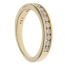 18ct Yellow Gold 0.50ct Brilliant Cut Diamond Half Eternity Ring