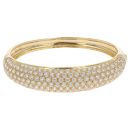 18ct Yellow Gold Cubic Zirconia Hinged Bangle