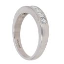 Platinum 0.65ct Princess Cut Diamond Half Eternity Ring