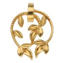 22ct Yellow Gold Leaf Stud Earrings